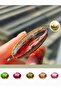 Zultanite Color-Changing Ring Under Different Lighting, Gold-Plated Copper Open Statement Ring, 11 × 45 mm - 2