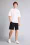 Regular Fit Elastic Lace-Up Waist Above Knee Black Shorts F8570Ax26Sm