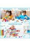 Montessori Wooden Beads Sequencing Toy Set, Stacking Blocks & Lacing Beads & Matching Shape Stacker - 6