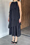 Women's Halter Neck Asymmetrical Cut Dress - 2