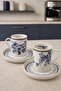 Tabak Evi Porcelain Heritage Coffee Cup Set 90Cc 4 Pieces for 2 People