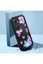 حافظة من السيليكون الأسود متوافقة مع هاتف Infinix Hot 20 4G، مقاومة للصدمات، مزودة بنمط زهرة لحماية الكاميرا - 2