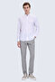 Mink Comfort Fit Striped Buttoned Collar 100% Cotton Long Sleeve Casual Shirt - 2