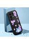 Infinix Note 50 Pro Plus Compatible Black Silicone Case Shockproof Camera Protected Floral Pattern - 2