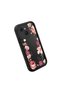 Tecno Spark 40C Compatible Black Silicone Case Shockproof with Camera Protection Floral Pattern - 3