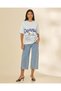 Women Mint Snoopy Graphic Short Sleeve Sweatshirt - 5