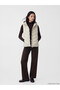 Alita City Lcw Vision Beige Plain Women's Puffer Vest with a Difference - 2
