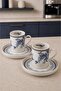 Tabak Evi Porcelain Heritage Coffee Cup Set 90Cc 4 Pieces for 2 People - 2