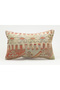Handmade Vintage Throw Pillow Cover Made from Old Kilim, Wool, 30X50 cm