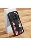 Vivo X300 Pro Compatible Black Silicone Case Shockproof with Camera Protection Floral Pattern - 2