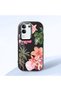 Vivo Y29 4g Compatible Shock-Absorbing Camera Protected Black Silicone Case Floral Print