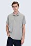 Khaki Regular Fit Polo Collar 100% Mercerized Cotton T-Shirt - 4