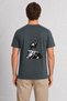 Men's Mountain Goat Vintage Print Design - Back Printed - Smoked