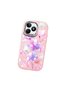 Realme Note 50 Compatible Shock-Absorbing Camera Protected Pink Silicone Case Floral Print - 3