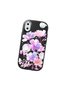 Black Silicone Case with Shock-Absorbing Camera Protections Compatible with iPhone X/Xs Floral Print - 3