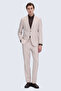 Beige Slim Fit Mono Collar Casual Suit - 4