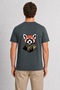 Men's Adventure Lover Red Panda Print Design with Back Print - Smoked