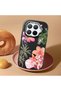 Mi 15t Pro Compatible Shock-Absorbing Camera Protected Black Silicone Case Floral Print - 2
