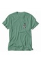 Men's Minimalist Street Musician Design - Green - 3