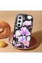 Tecno Camon 40 Pro 5g(Cm7) Compatible Shock-Absorbing Camera Protected Black Silicone Case Floral Print - 2