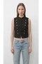 Buttoned Vest Blouse - 4