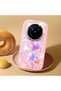 Vivo X200 Pro Compatible Shock-Absorbing Camera Protected Pink Silicone Case Floral Print - 2