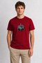 Men's Fluid City Reflections Street Style Design - Red