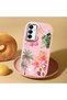 Samsung Galaxy A15 4G/5G Compatible Shock-Absorbing Camera Protected Pink Silicone Case Floral Print - 2