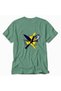 Women's Dynamic Tennis Geometry Printed T-Shirt Design - Back Print - Green - 4
