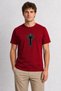 Men's Gothic City Keyhole Ornament - Red
