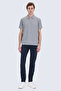 Gray Regular Fit Polo Collar Cotton T-Shirt - 2