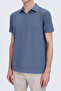 Indigo Regular Fit Polo Neck Cotton T-Shirt - 3