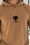 Beige Bozkurt Printed Standard Fit Hooded Sports Athlete T-Shirt Cotton Fabric Sleeveless Men's Athlete Tshirt - 2
