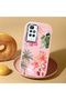 Redmi 10 2022 Compatible Shock-Absorbing Camera Protected Pink Silicone Case Floral Print - 2