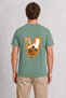 Men's Geometric Climbing Gear Graphic Design - Back Print - Green