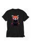 Men's Modern Street Style Red Panda Print Design - Black - 3