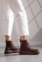 Women's Mc Accessory Detailed Lace-Up and Zippered Thick Non-Slip Sole Boots & Booties - 2