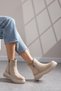 Women's V Buckle Ornament Zippered Faux Suede 002 Special Non-Slip Sole Stylish Women's Boots & Booties - 2