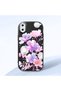 Black Silicone Case with Shock-Absorbing Camera Protections Compatible with iPhone X/Xs Floral Print