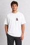 Men's Modern Street Style Fox Graphic Design - White