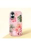 Poco X7 Pro Compatible Shock-Absorbing Camera Protected Pink Silicone Case Floral Print
