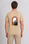 Men's Retro City Subway Ladder Graphic Print - Back Print - Cream