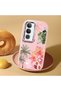 Vivo Y29 5g Compatible Shock-Absorbing Camera Protected Pink Silicone Case Floral Print - 2