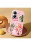 Poco X7 Pro Compatible Shock-Absorbing Camera Protected Pink Silicone Case Floral Print - 2