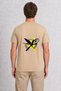 Men's Dynamic Tennis Geometry Printed T-Shirt Design - Back Print - Cream