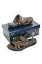 Men's Genuine Leather Hajj and Umrah Sandals with Anatomical Orthopedic Soles, Comfortable Sandals and Slippers - Brown - 2