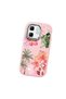 Infinix Smart 9 Compatible Shock-Absorbing Camera Protected Pink Silicone Case Floral Print - 3