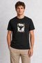 Men's Cyber-Grunge Hawk Collage - Black