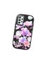 Samsung Galaxy A72 Compatible Shock-Absorbing Camera Protected Black Silicone Case Floral Print - 3