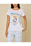 Women White And Blue Printed Pyjama Set - 4
